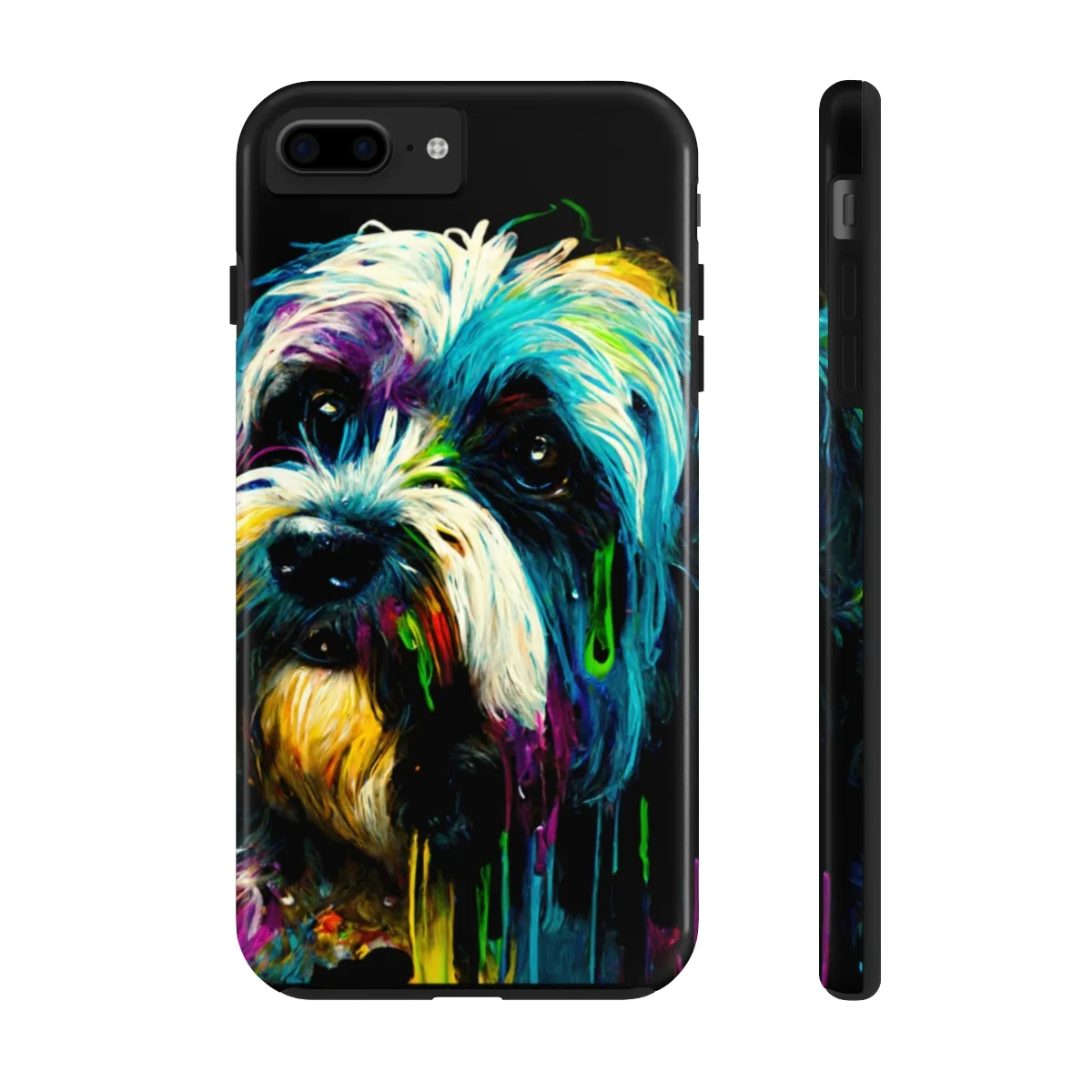 Havanese Graphic Paint Drip Pet Dog Phone Case Tough Phone Cases, Case-Mate